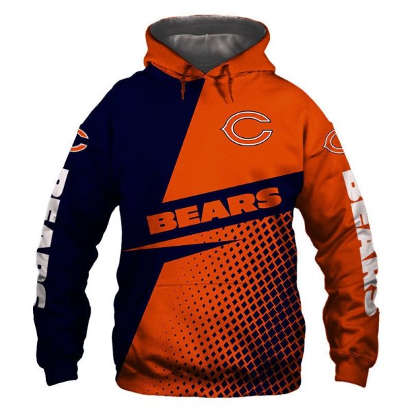 NFL Chicago Bears 3D Print Fan's Casual Pullover Hoodie