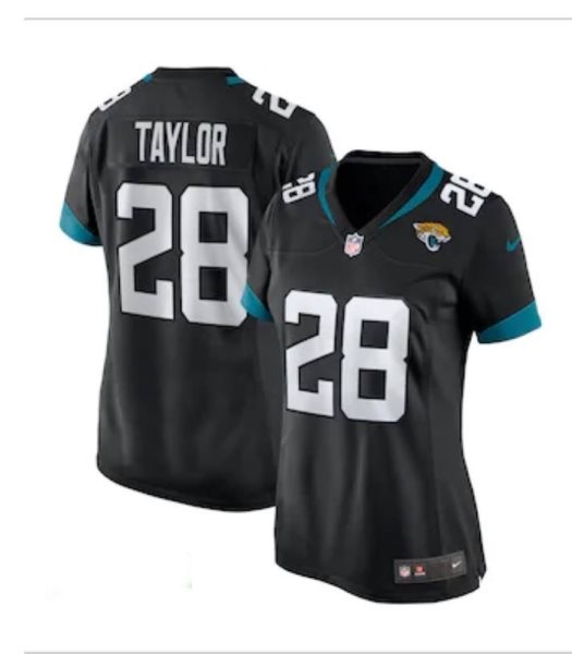 NFL Jacksonville Jaguars 28 Taylor Black Women Jersey
