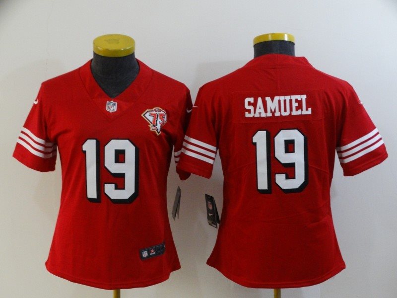 Nike 49ers 19 Deebo Samuel Red Vapor Untouchable Limited Women Jersey