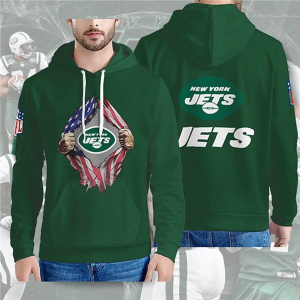 NFL New York Jets Green 3D Trending T-Shirt Hoodie