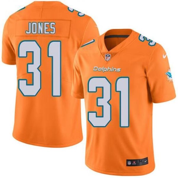 Nike Dolphins 31 Byron Jones Orange Color Rush Limited Men Jersey
