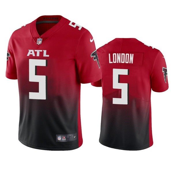 Nike Falcons 5 Drake London Red 2022 NFL Draft Vapor Untouchable Limited Men Jersey