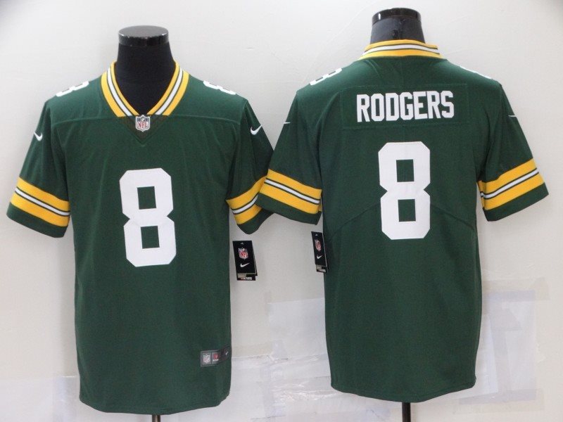 Nike Packers 8 Rodgers Green Vapor Untouchable Limited Men Jersey