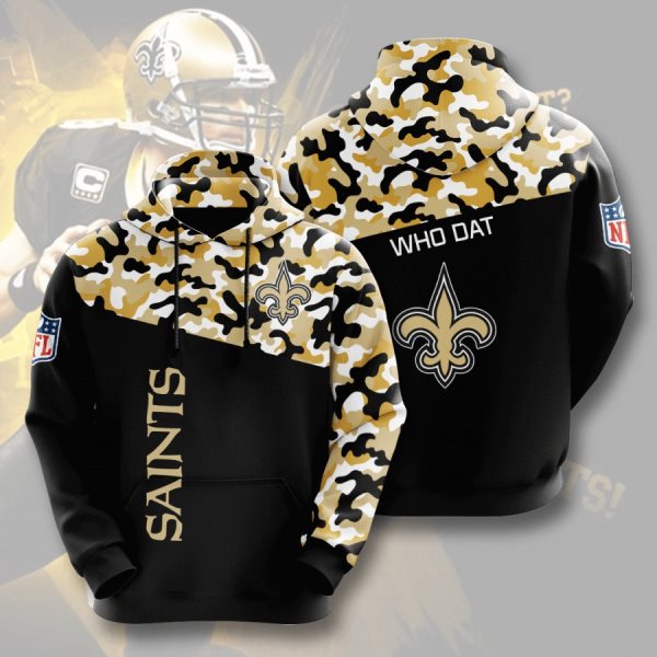 NFL New Orleans Saints 3D Camo Hoodie