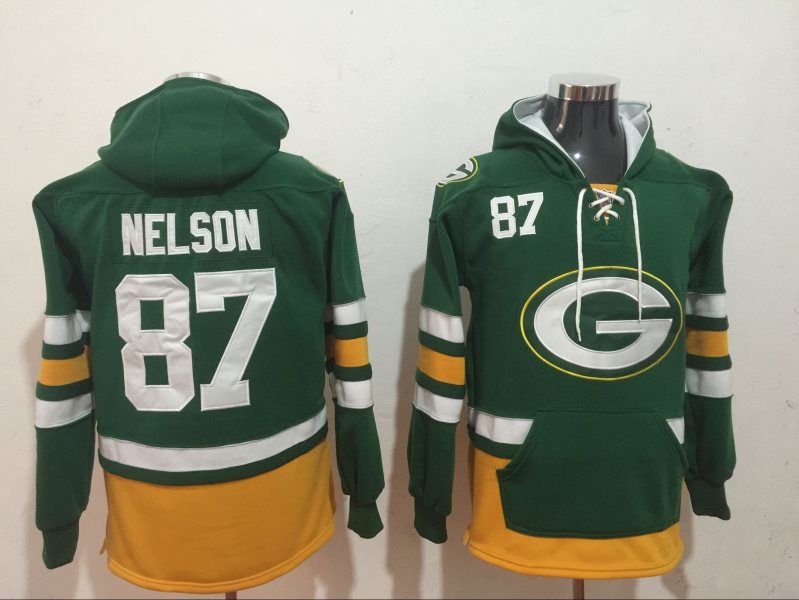 Nike Packers 87 Jordy Nelson Green Hoodie Sweatshirt