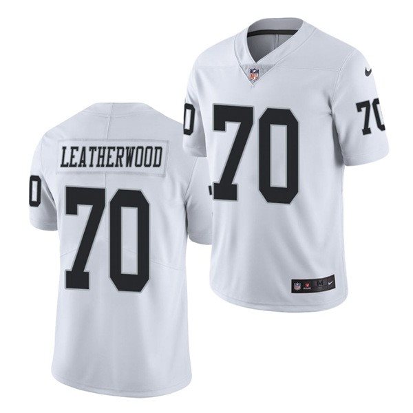 Nike Raiders 70 Alex Leatherwood 2021 NFL Draft White Vapor Limited Men Jersey