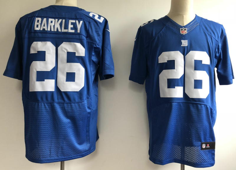 NFL New York Giants 26 Saquon Barkley Nike Royal 2018 NFL Draft Elite Men Jersey