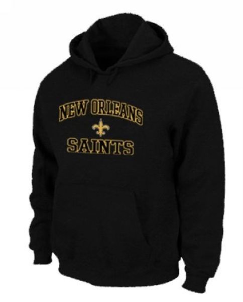 New Orleans Saints Heart & Soul Pullover Black Hoodie