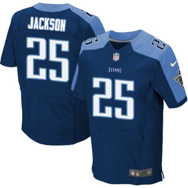 Nike Tennessee Titans 25 Adoree' Jackson 2017 NFL Draft Elite Navy Blue Team Color Men Jersey