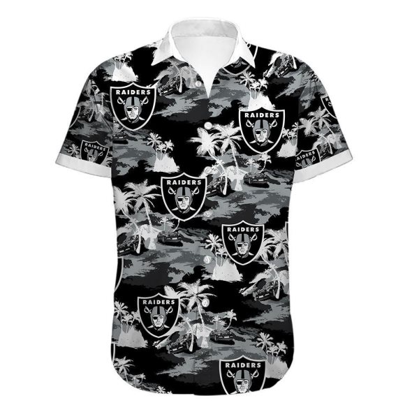 NFL Las Vegas Raiders Hawaiian Short Sleeve Shirt 2