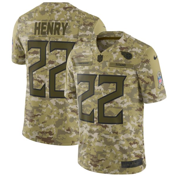 Nike Titans 22 Derrick Henry 2018 Camo Salute to Service Limited Men Jersey