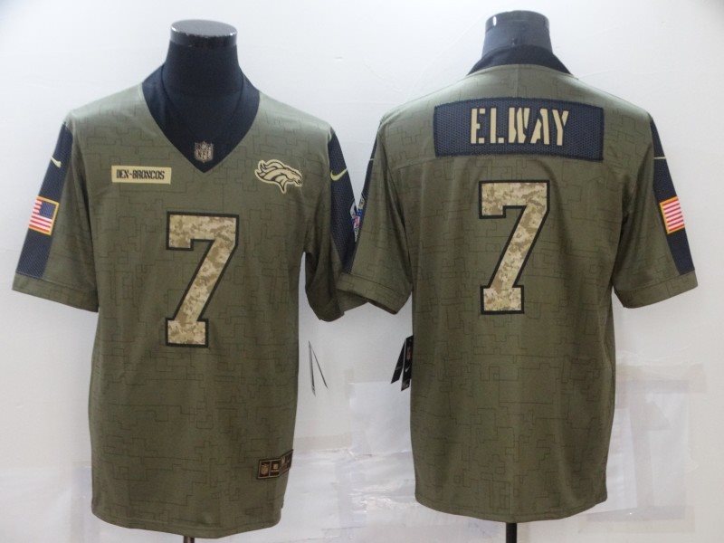 Nike Cowboys 7 Trevon Diggs 2021 Olive Camo Salute To Service Limited Men Jersey