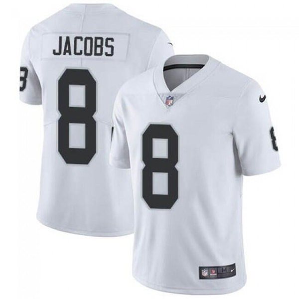 Nike Raiders 8 Josh Jacobs White Vapor Untouchable Limited Men Jersey