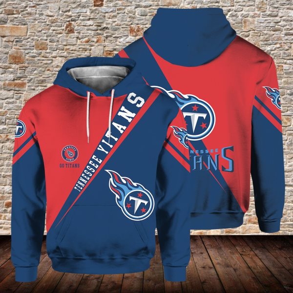 NFL Tennessee Titans 3D Print Pocket Pullover Hoodie