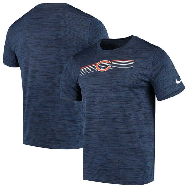 Nike Chicago Bears Sideline Velocity Performance T-Shirts Heathered Navy