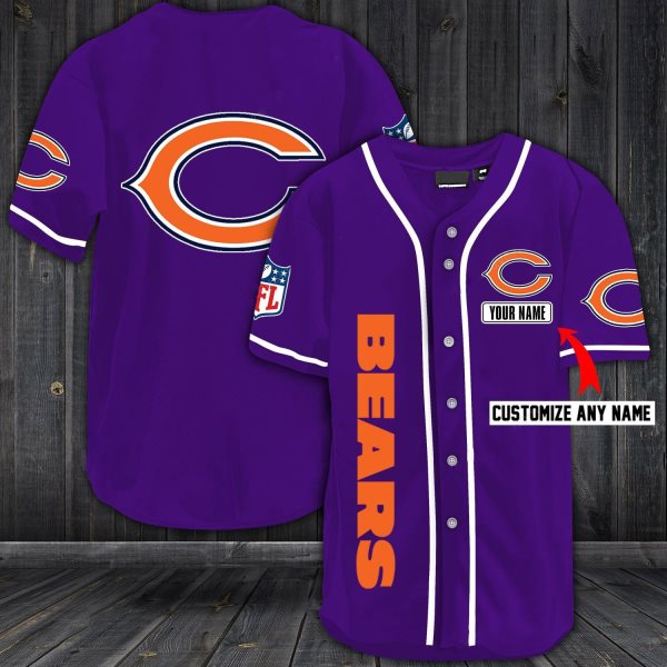 NFL Chicago Bears Baseball Customized Jersey (5)