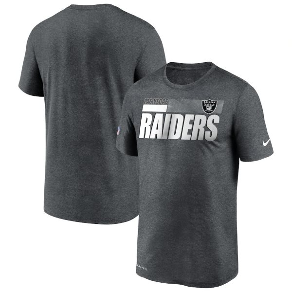 NFL Las Vegas Raiders 2020 Grey Sideline Impact Legend Performance T-Shirt