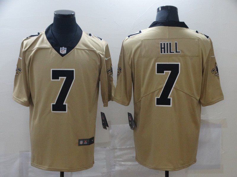 Nike Saints 7 Taysom Hill Gold Vapor Untouchable Limited Men Jersey