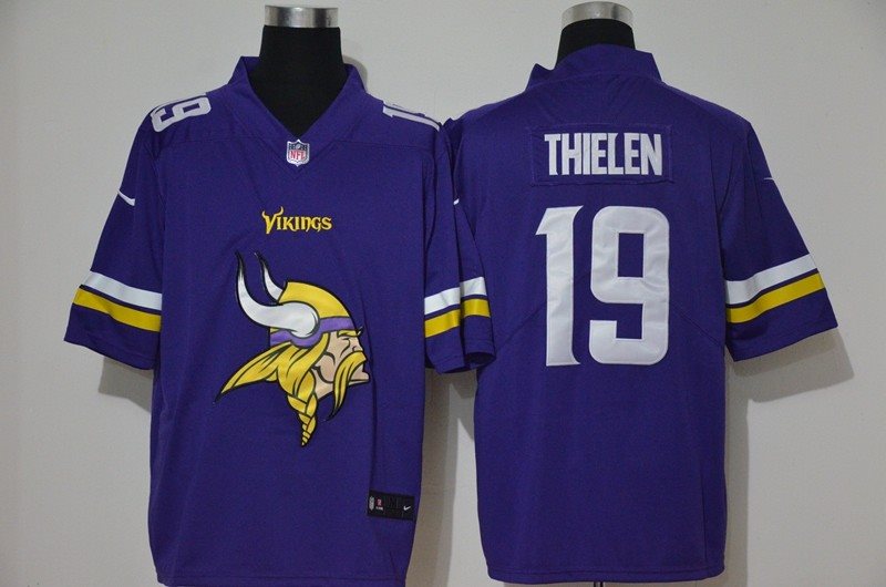 Nike Vikings 19 Adam Thielen Purple Vapor Untouchable Limited Men Jersey