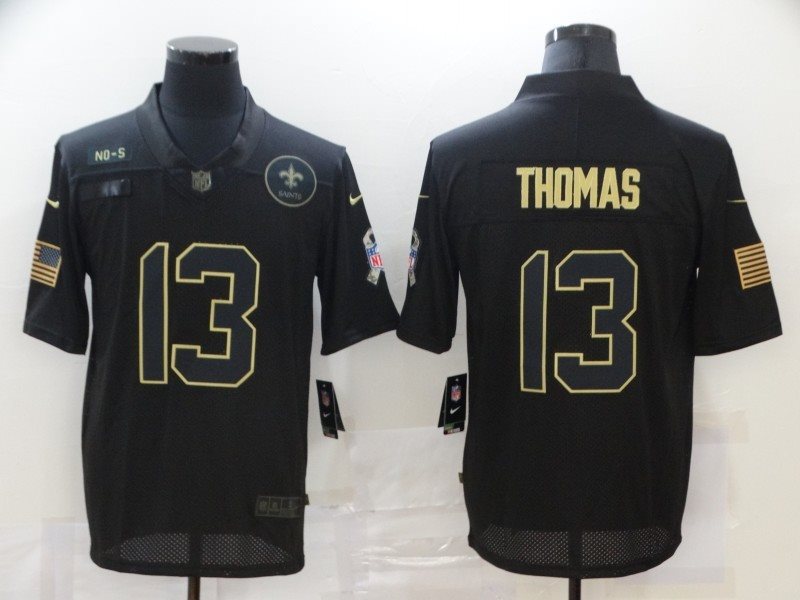 Nike Saints 13 Michael Thomas 2020 Black Salute To Service Limited Men Jersey