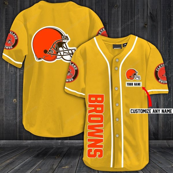 NFL Cleveland Browns Baseball Customized Jersey (2)