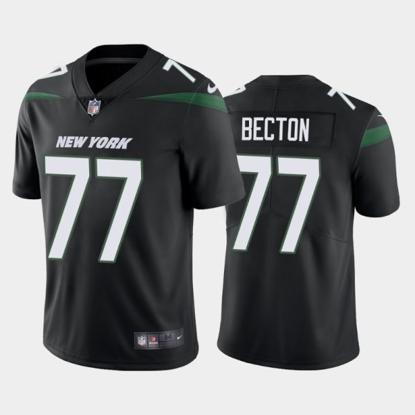 Nike Jets 77 Mekhi Becton Black 2020 NFL Draft Vapor Limited Men Jersey