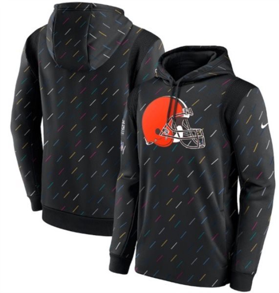 Nike Cleveland Browns 2021 Charcoal Crucial Catch Therma Pullover Hoodie