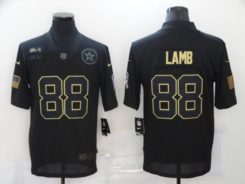 Nike Cowboys 88 Ceedee Lamb 2020 Black Salute To Service Limited Men Jersey