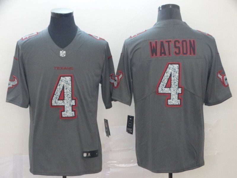 Nike Texans 4 Deshaun Watson Gray Static Vapor Untouchable Limited Men Jersey