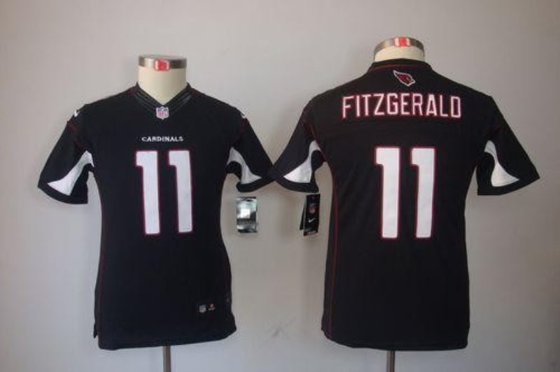 Nike Arizona Cardinals No.11 Larry Fitzgerald Black Alternate Youth Embroidered Jersey