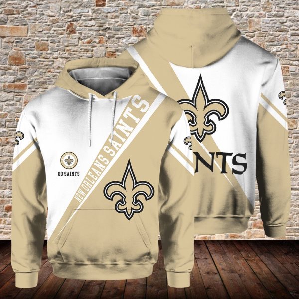 NFL New Orleans Saints 3D Print Pocket Pullover Hoodie