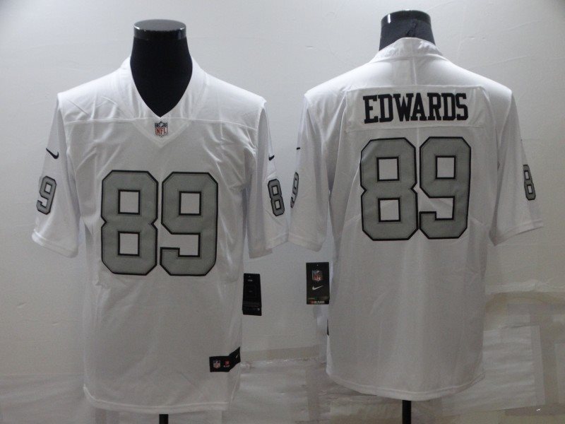 Nike Raiders 89 Edwards White Color Rush Limited Men Jersey