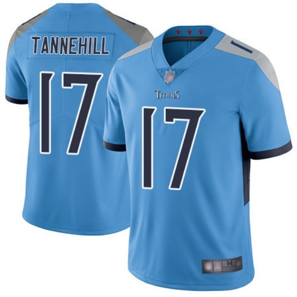 Nike Titans 17 Ryan Tannehill Light Blue Vapor Untouchable Limited Men Jersey