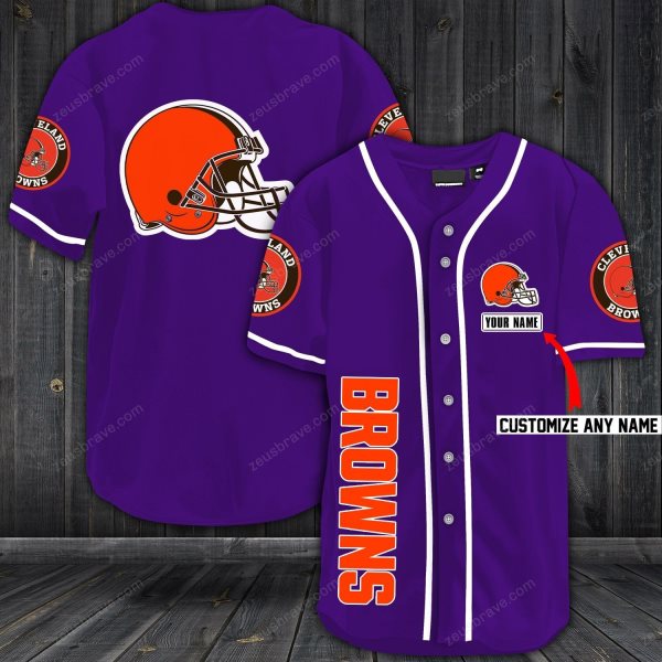 NFL Cleveland Browns Baseball Customized Jersey (4)