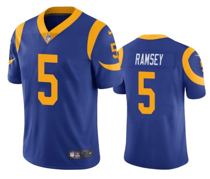 Nike Rams 5 Jalen Ramsey Blue Vapor Untouchable Limited Men Jersey