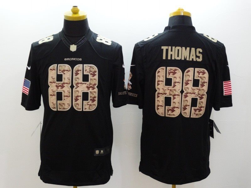 Nike Broncos 88 Demaryius Thomas Black Salute to Service Limited Men Jersey