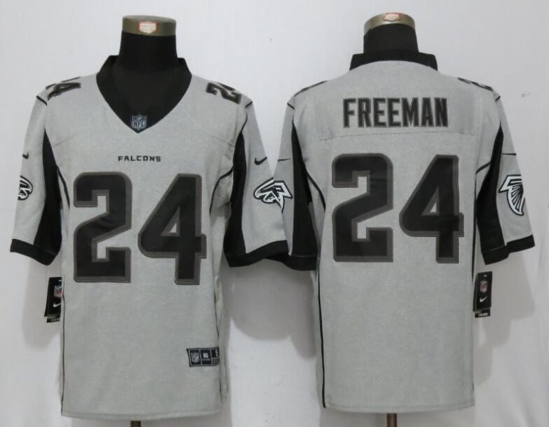 Nike Falcons 24 Devonta Freeman Gray Gridiron II Limited Jersey