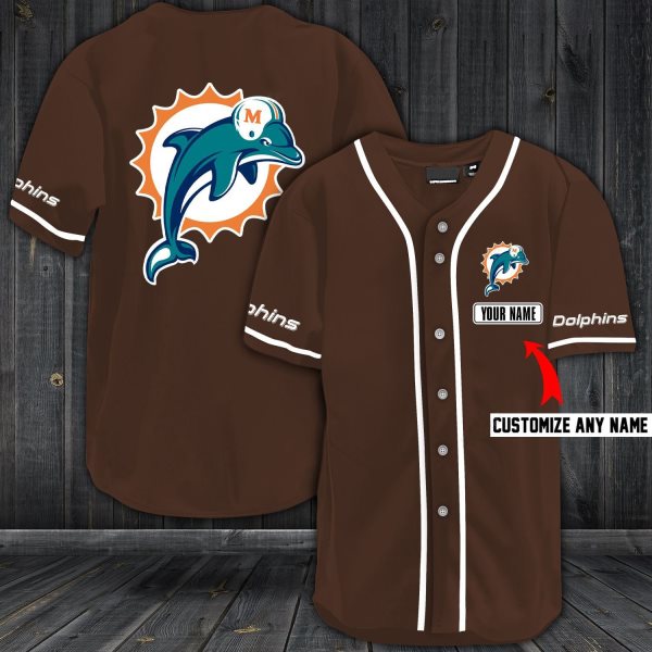 NFL Miami Dolphins Baseball Customized Jersey