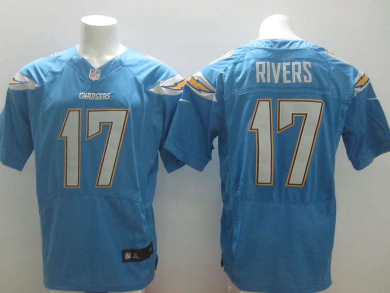Nike San Diego Chargers No.17 Philip Rivers Electric Blue Men's Football Elite Jersey