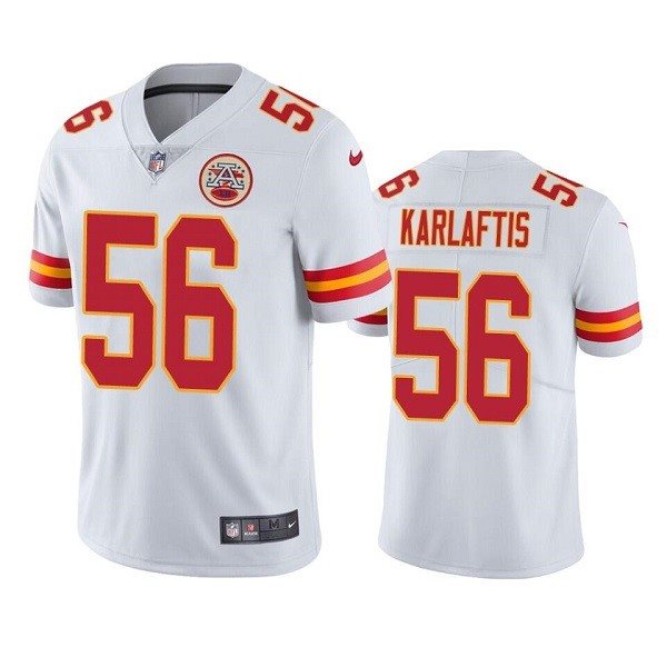 Nike Chiefs 56 George Karlaftis White 2022 NFL Draft Vapor Untouchable Limited Men Jersey
