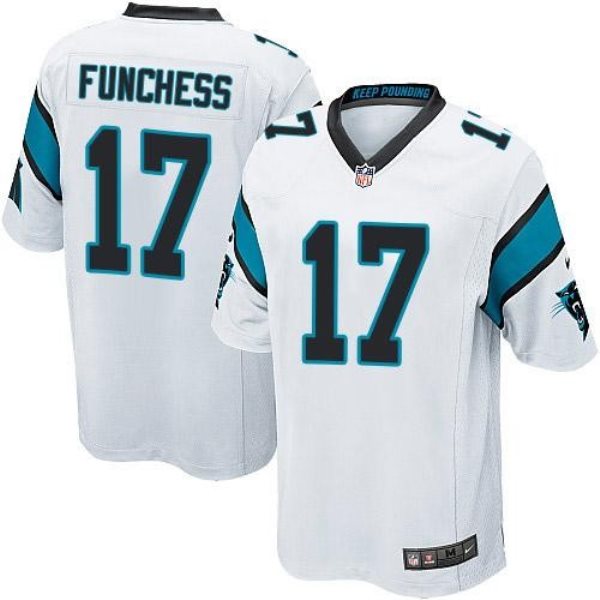 Nike Panthers 17 Devin Funchess White Youth Stitched NFL Elite Jersey