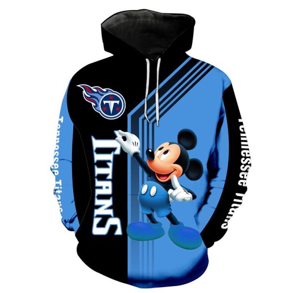 NFL Tennessee Titans Disney Mickey Mouse Pullover Hoodies
