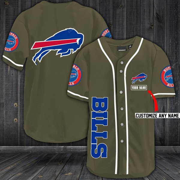 NFL Buffalo Bills Baseball Customized Jersey (3)