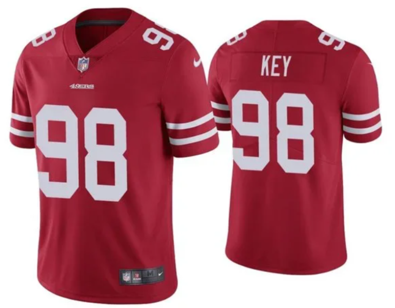 Nike 49ers 98 Arden Key Red Vapor Untouchable Limited Men Jersey