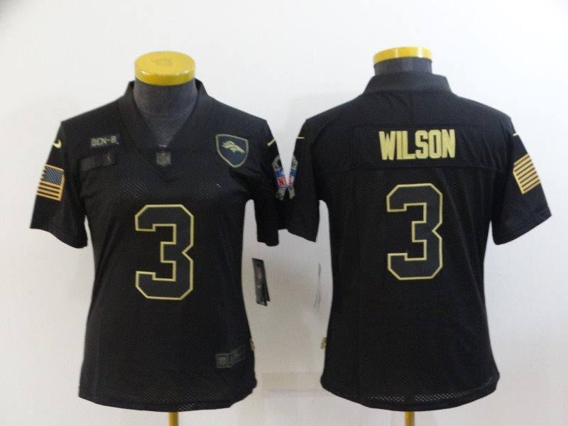 Nike Broncos 3 Russell Wilson Salute to Service Limited Women Jersey