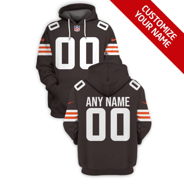 NFL Browns Customized New Brown 2021 Stitched New Hoodie