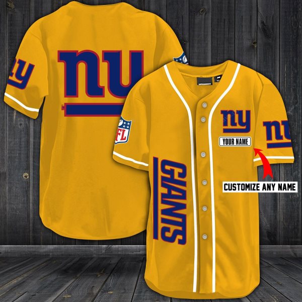 NFL New York Giants Baseball Customized Jersey (5)
