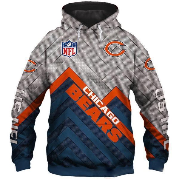 NFL Chicago Bears 3D Printed Sport Pullover Hoodie Sweatshirt