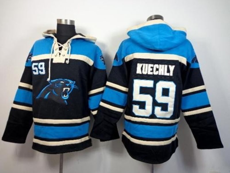 Carolina Panthers 59 Luke Kuechly Black Sawyer Hooded Sweatshirt NFL Hoodie