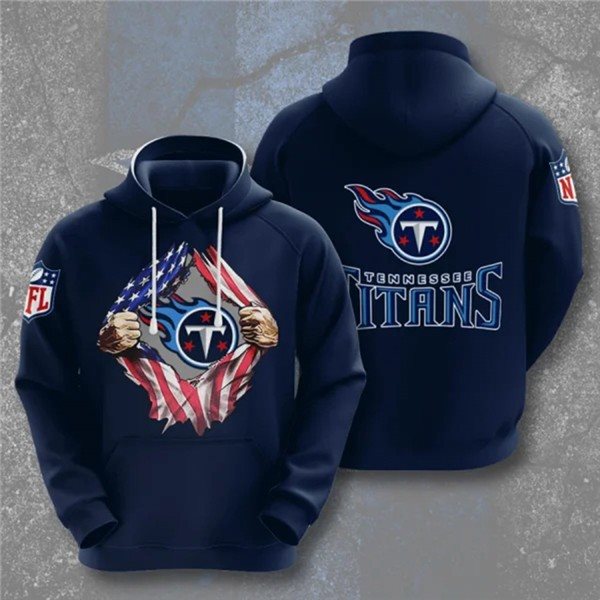 NFL Tennessee Titans Navy 3D Trending T-Shirt Hoodie
